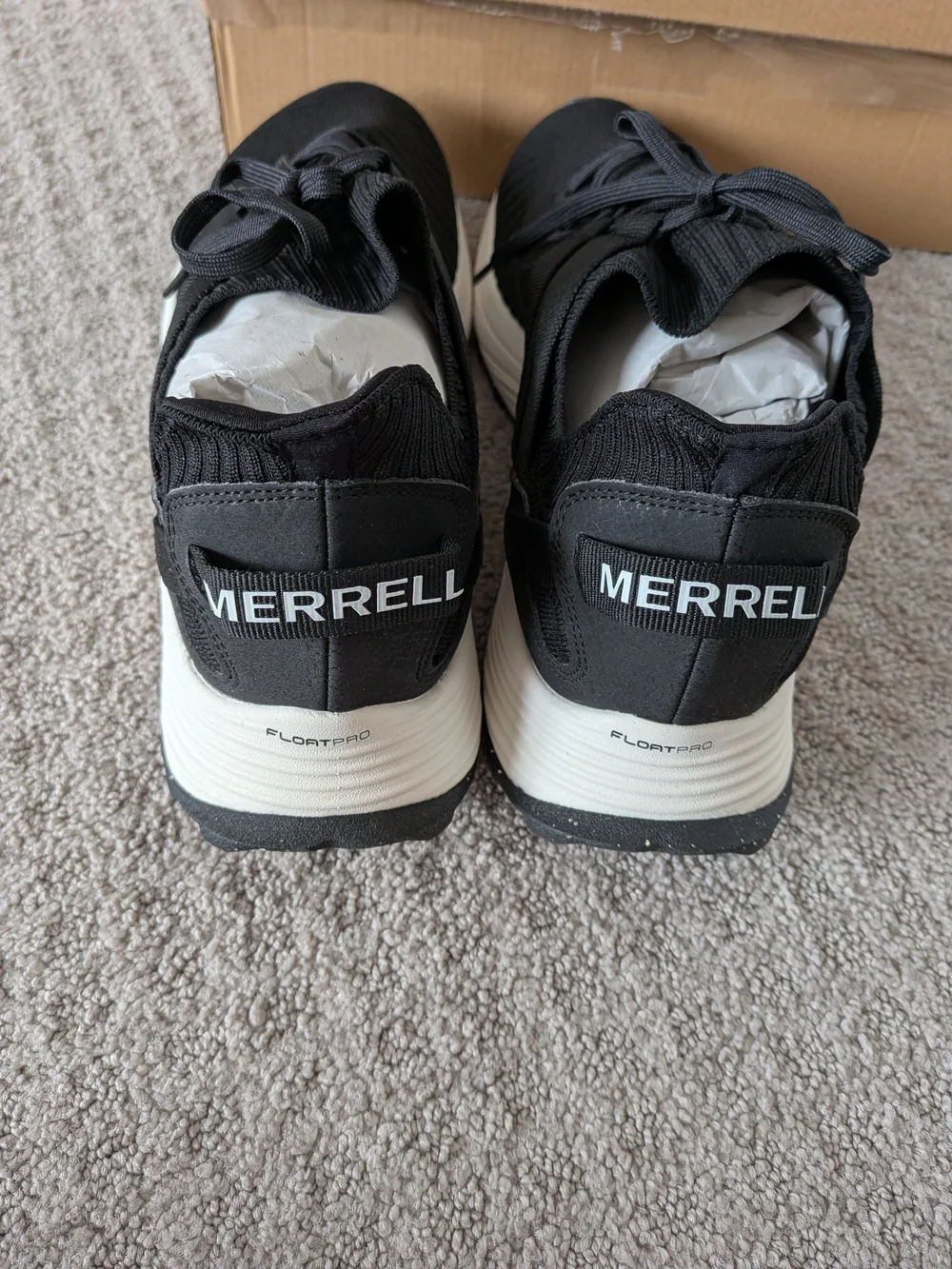 Merrell Men's Embark Black Knit Athletic Sneakers NWT Size 12W